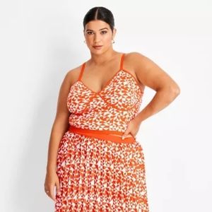 V-Neck Bralette Sweater Tank Top - Future Collective w/ Kahlana Barfield Brown